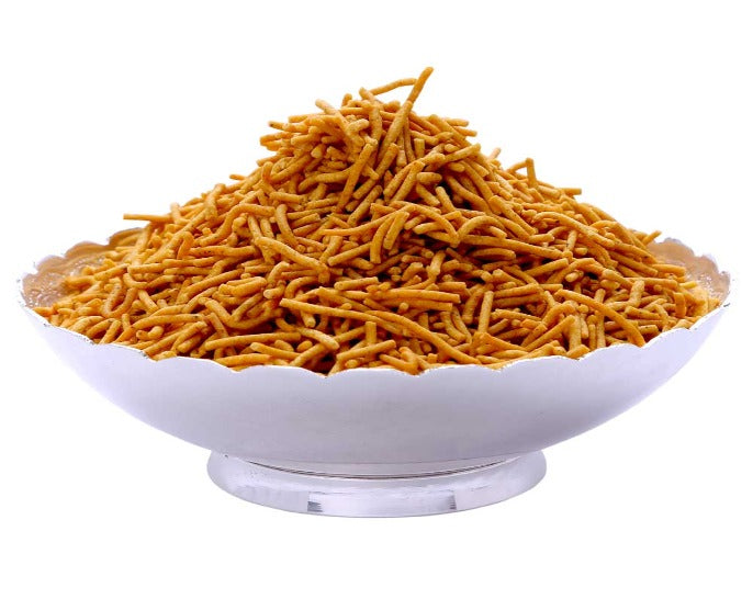 Shev/sev is crispy snack item made with gram flour. It is part of Diwali Faral