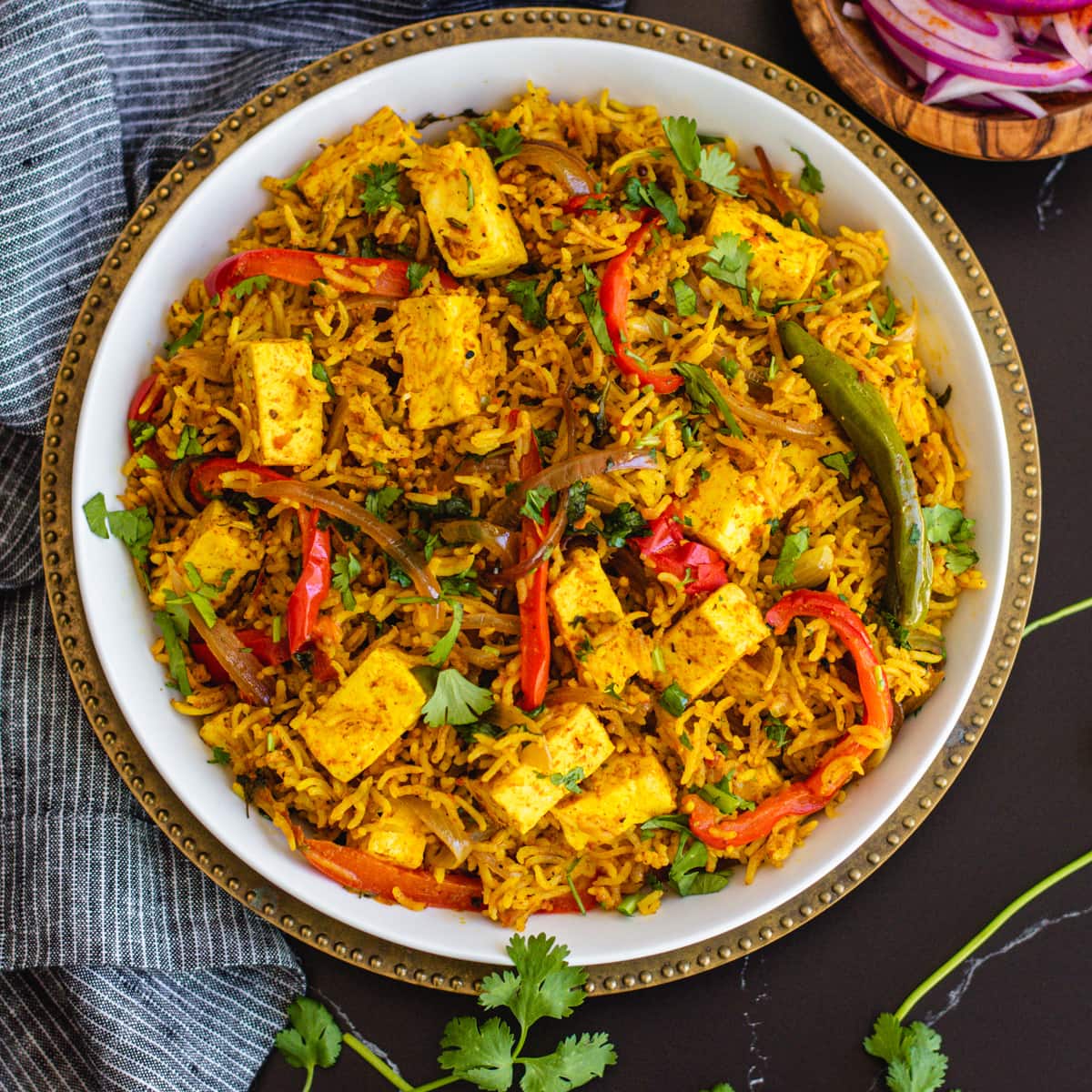 Pachimirchi Paneer Biryani