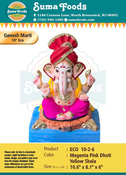 10" Paper Mache Ganesh Murti Model 10-2-6