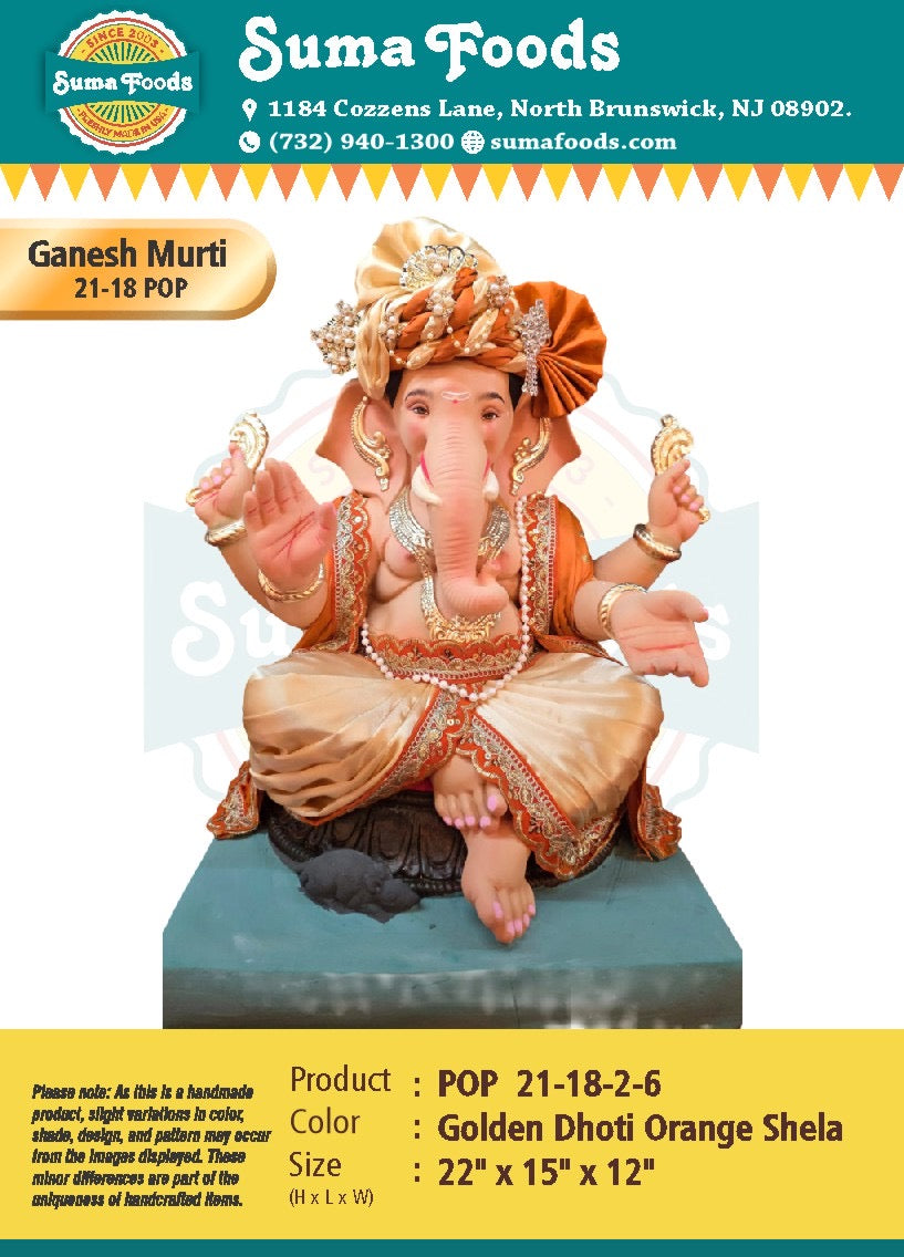 21"-18" POP Ganesh murrti Model 21-18-2-6