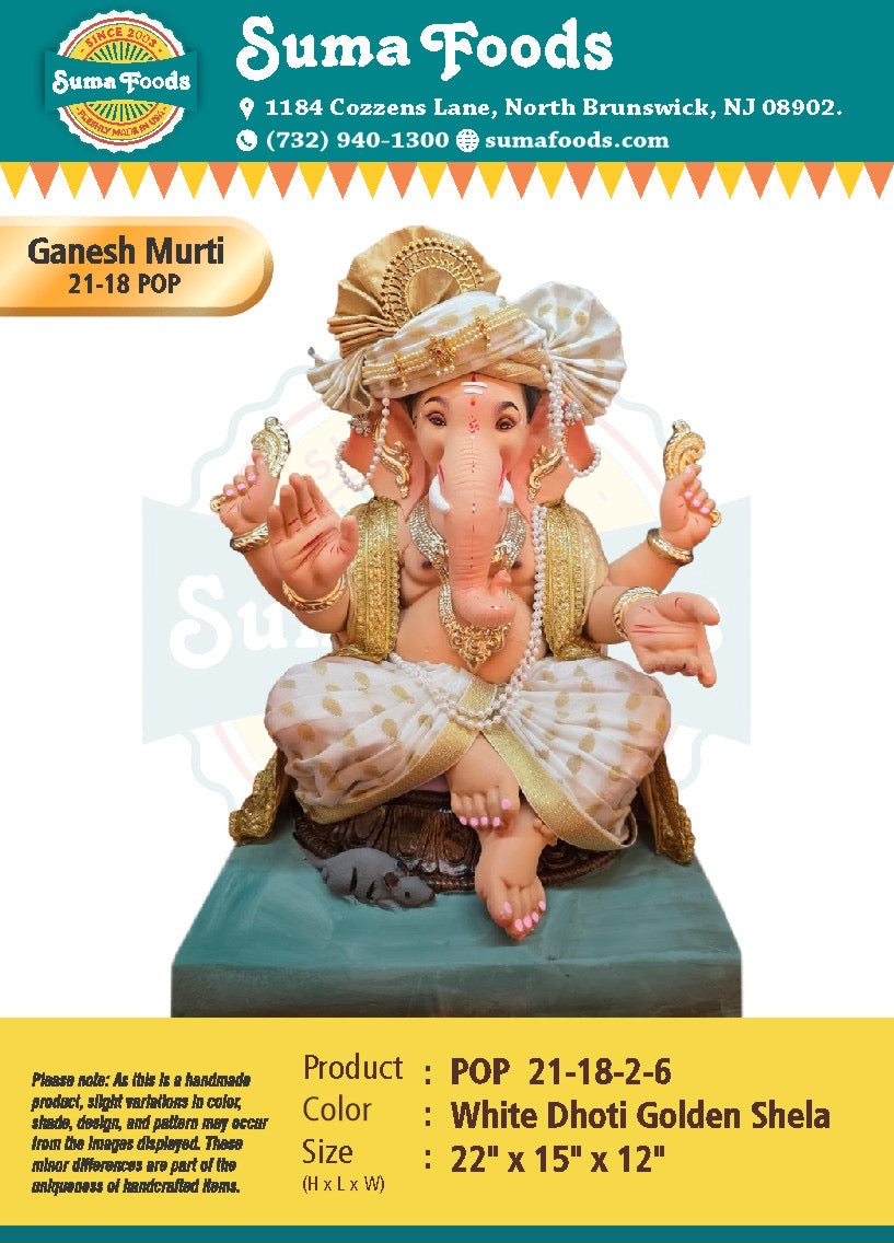 21"-18" POP Ganesh murrti Model 21-18-2-6