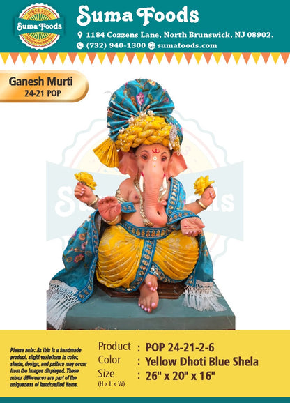24"-21" POP Ganesh murrti Model 24-21-2-6